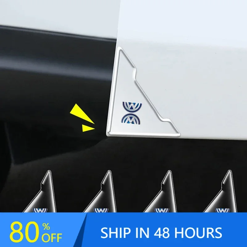 

2 шт. прозрачные силиконовые наклейки-протекторы для защиты углов дверей автомобиля от ударов для Volkswagen VW Golf 4 7 MK3 4 7 Touran Polo Passat