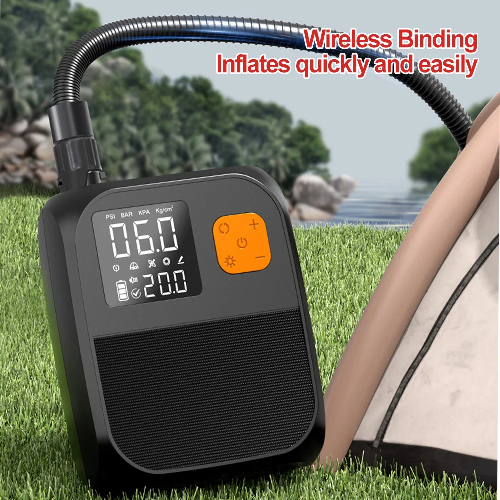 휴대용 전기 공기 펌프, 충전식 8000mAh 배터리, 서핑 패들 보드, 보트, 카약, 80W