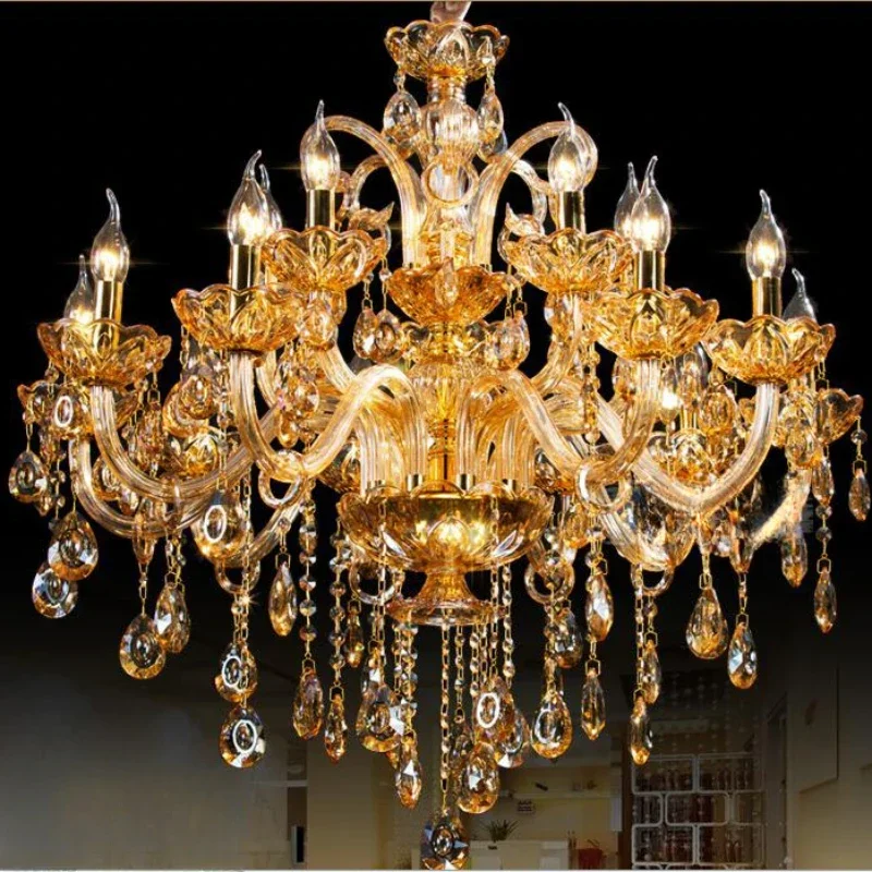 Crystal Lustre Chandelier Elegant Ceiling Lamps Modern Home Appliance Living Room Dining Table Light Led Hanging Chandeliers