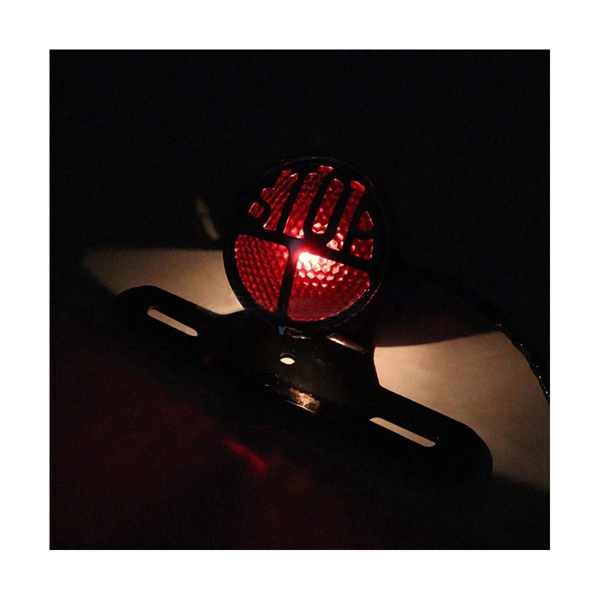 Motorcycle LED Retro Taillight Miller Stop Tail Light Number Plate Rear Lamp for Harley Chopper Bobber Cafe