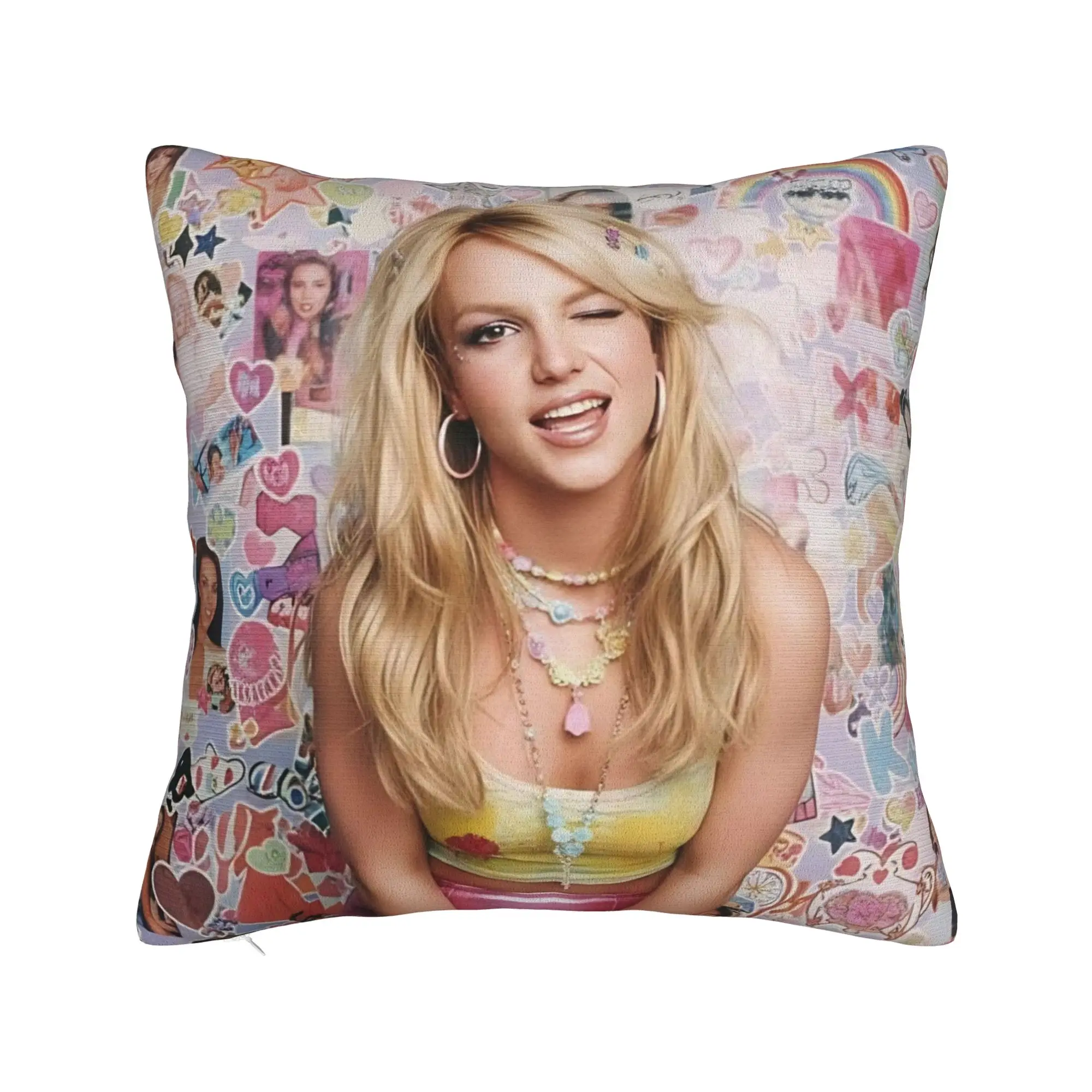 Decorative Pillowcases Singer Britney Spears Stuff Bed  Throw Pillow Case Cover Zippered Multiple Sizes
