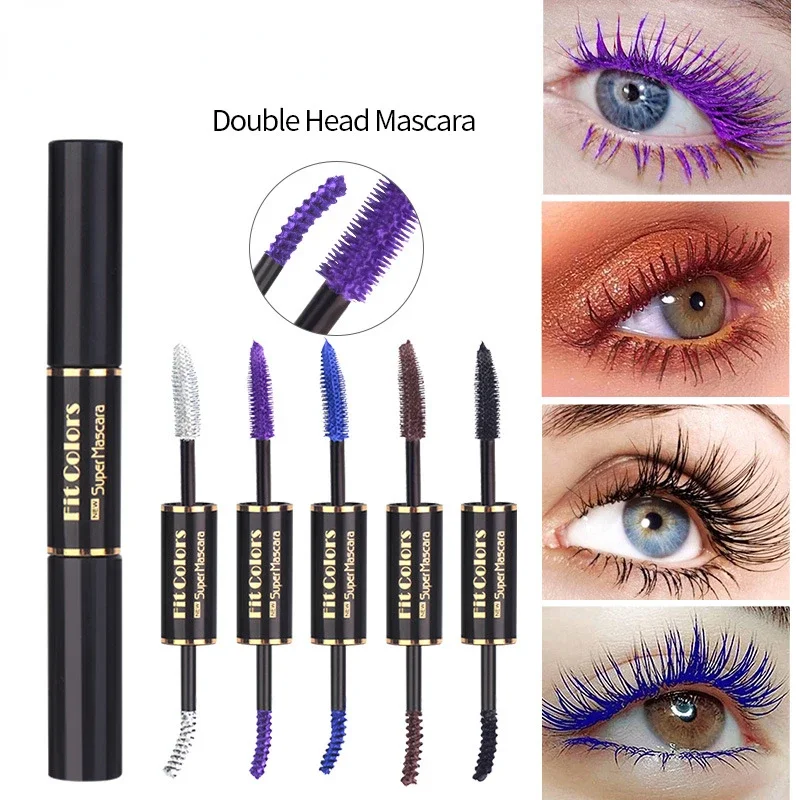 5-kleuren Mascara Wimpers Curling Extension Roze Paars Blauw Wit Mascara Vlekvrij Waterdicht Snel Droog Langdurige Make-up