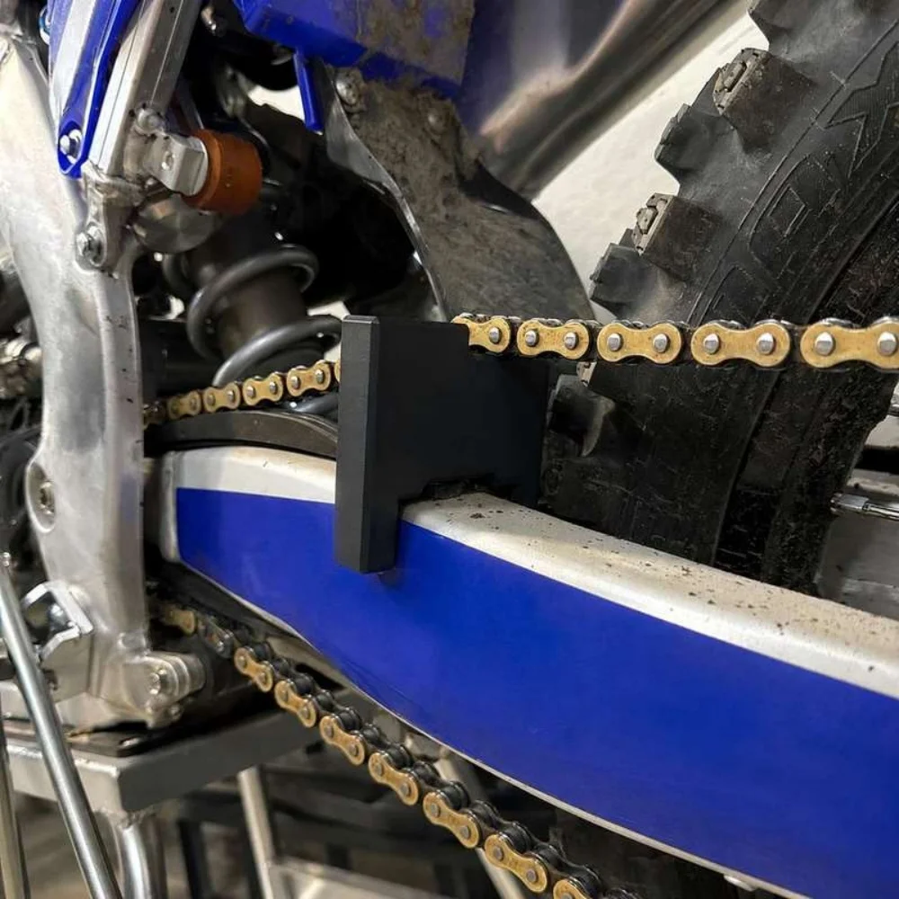 Motorcycle Chain Tension Adjust Tool Plastic Dirt Bike Chain Checker Motocross Maintenance Supply Black Plastic