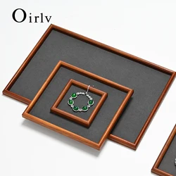 Oirlv New Wooden Jewelry Tray For Ring Earrings Bracelet Bangle Necklace Rectangle Jewelry Display Stand Jewelry Tray Hot Sales