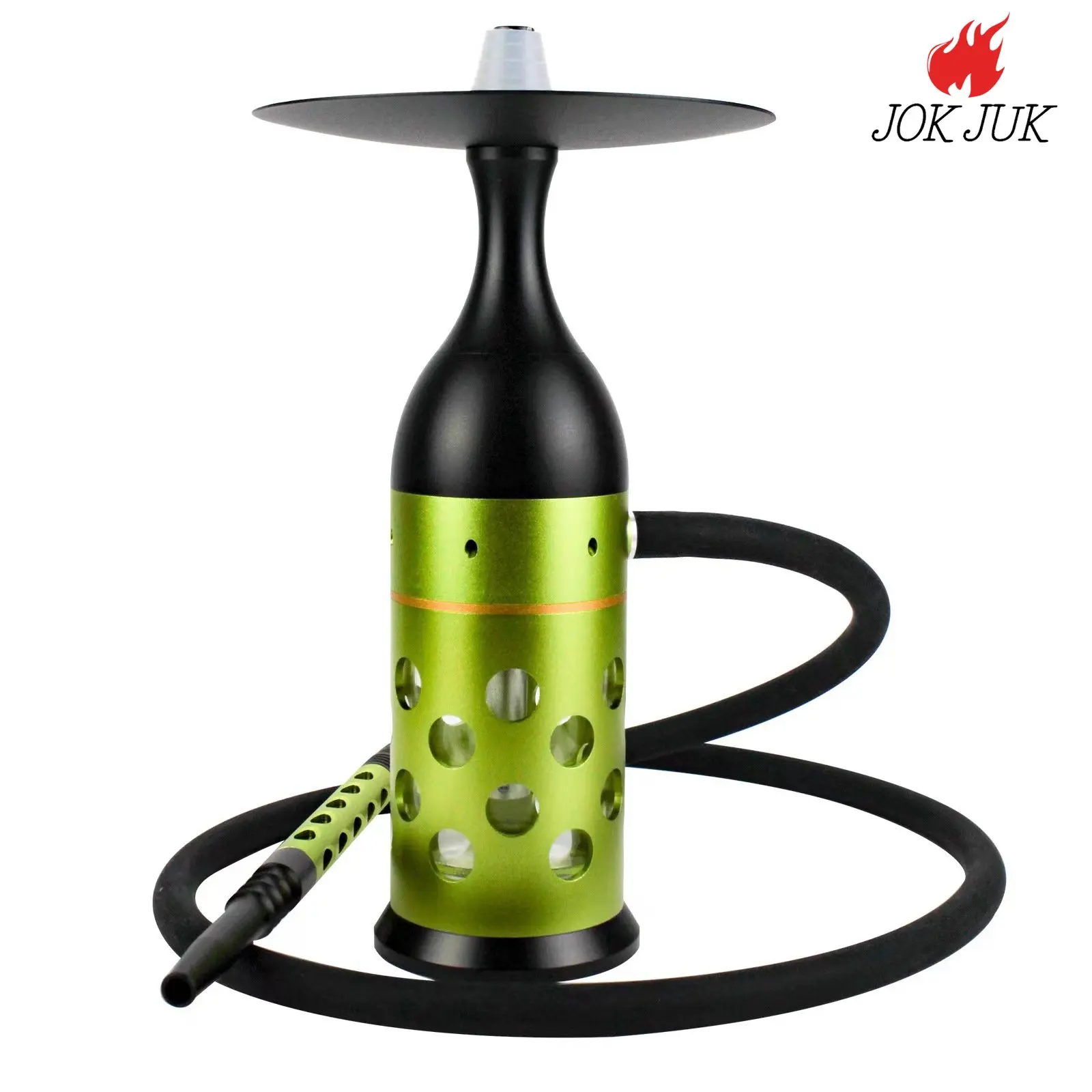 

JOK JUK High Qulity LED Metal Hookah Complete Kit with Clay Bowl Hollow Out Water Pipe Shisha Narguilhe Smoke Accessories