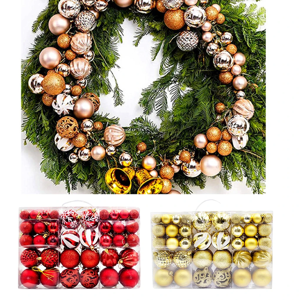 Christmas Tree Balls 101pcs Big Christmas Ball Multicolor Ball Decorations Christmas Tree Ornaments Set for Home Party