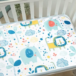 Pure cotton crib mattress baby changing mat bamboo fiber waterproof washable breathable cute printing