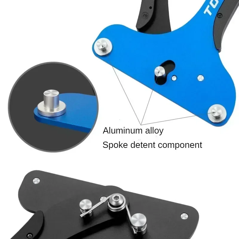 Ispettore dei raggi del misuratore di tensione dei raggi della bicicletta da strada MTB, robusti accessori per strumenti di riparazione e calibrazione della bicicletta in lega di alluminio