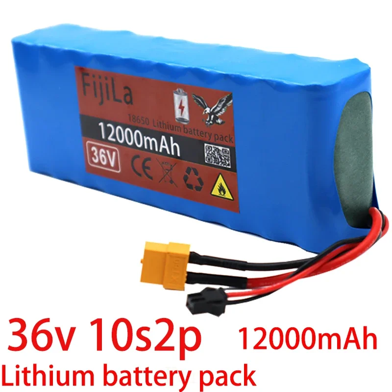 36V 12Ah 10S2P 18650 Rechargeable Battery Pack 12000mAh,modified Bicycles,electric Vehicle 42V Protection PCB +42V Charger