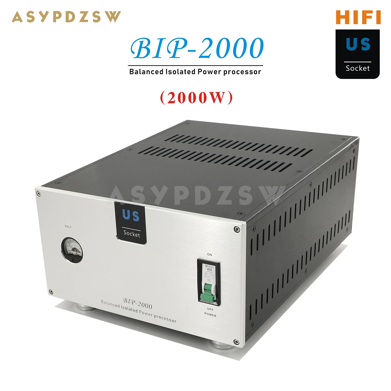 BIP-2000 6 Seats US Socket HIFI 2000VA Toroidal Balanced isolation transformer 2000W AC Power supply processor