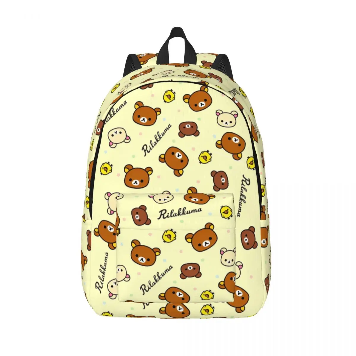 

Рюкзак Kawaii Rilakkuma с героями мультфильмов для мужчин и женщин, модный студенческий деловой рюкзак, сумка на плечо для ноутбука с карманом