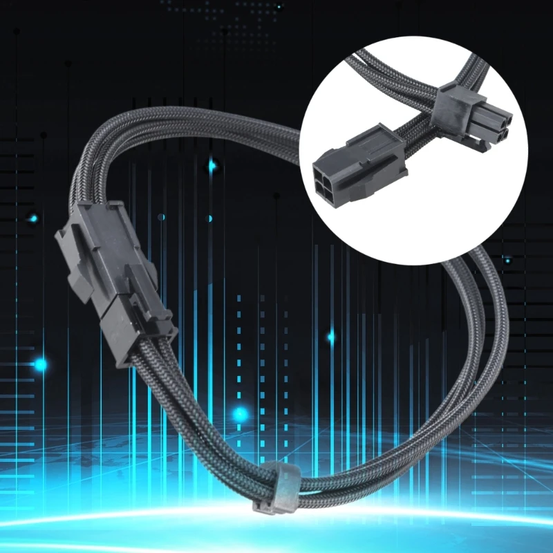 Cable extensión macho a para CPU, E9LB, 30CM, 4 pines, placa base ordenador, Cable alimentación 4 pines