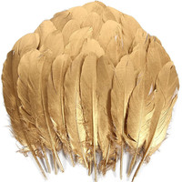 10Pcs Gold Goose Feathers Vase For Decoration Handicrafts Carnival AccessoriesDIY Wedding Centerpiece Table Jewelry Making Plume