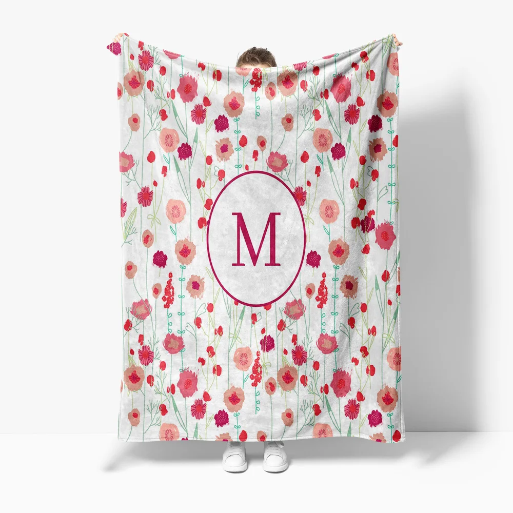 

Мягкое флисовое одеяло с цветочным принтом, кровать, диван, одеяло для женщин и девочек, подарок, декоративное покрывало