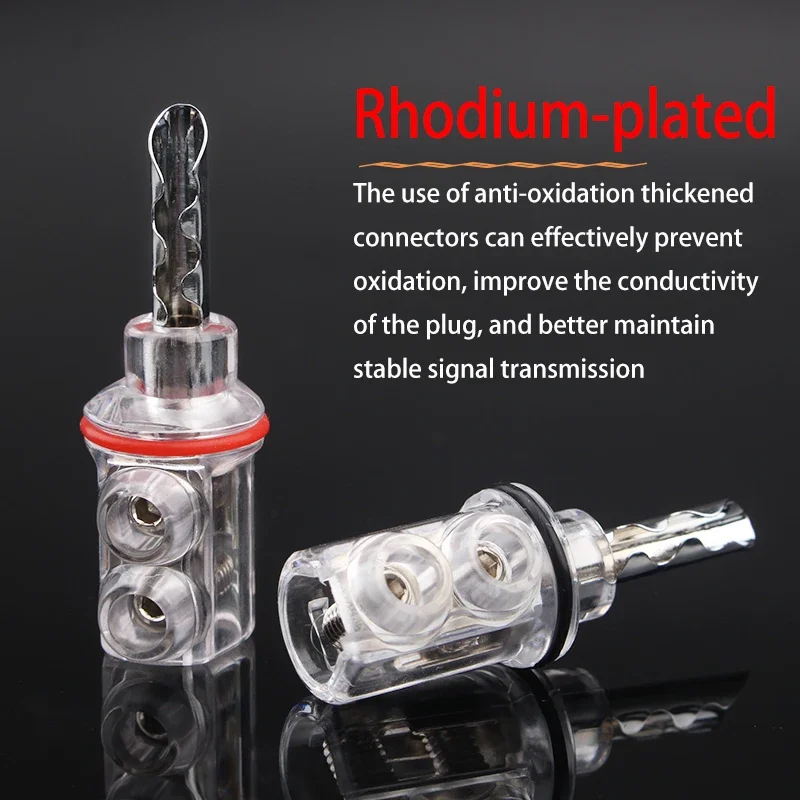 8 Chiếc Đồng Chuối Cắm Không Hàn Có Âm Thanh HiFi Loa Kết Nối Cáp 8Mm