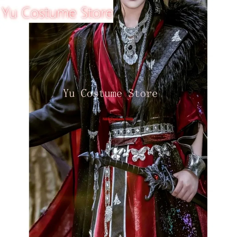 Hua Cheng Cosplay Costume TGCF Ghost King Clothings Heaven Officials Blessing Halloween Outfits  Anime Tian Guan Ci Fu Hanfu