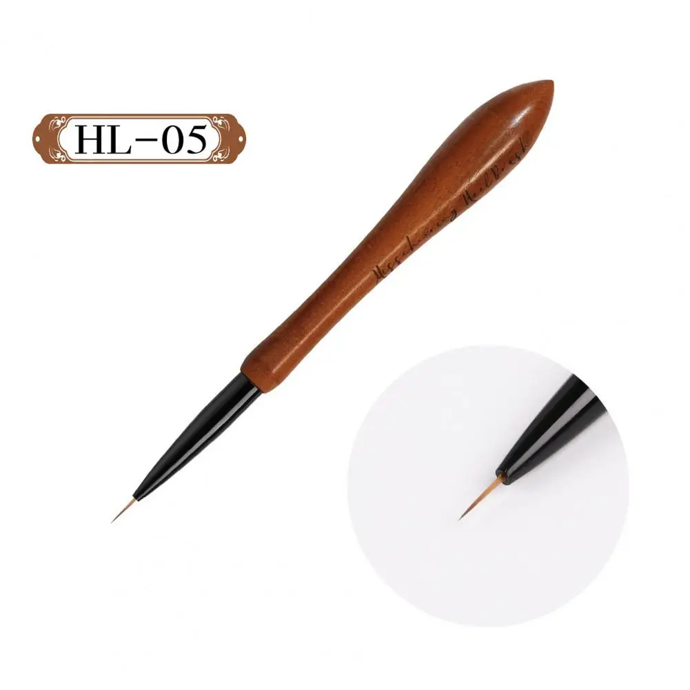 Non-shedding Nail Art Tool 2pcs Nail Art Brush Set Professional Flexible Bristle Manicure Pens Fine Detail Painting for Diy