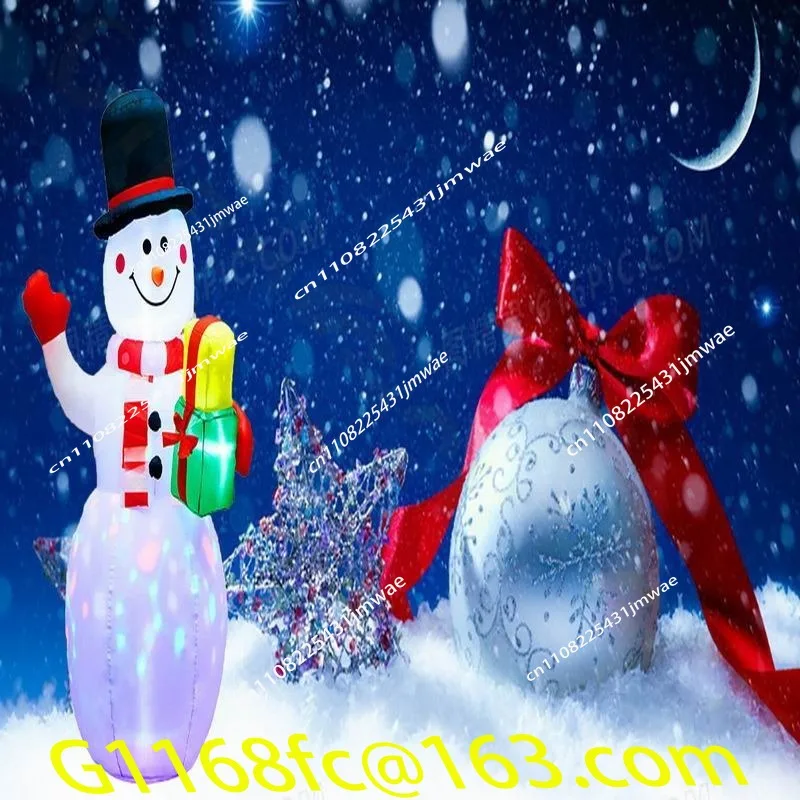 Christmas supermarket arch inflatable mold snowman Santa Claus Christmas Eve LED lights decorative props atmosphere ornament