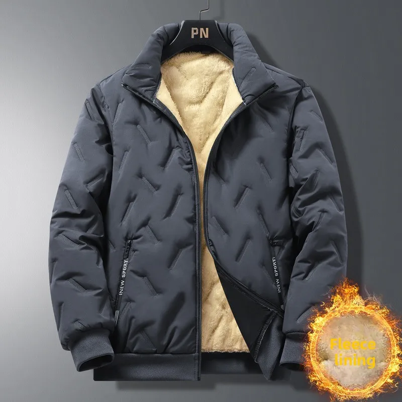 

Men's Cotton Jacket with Lamb Wool Winter Loose Fit, Comfortable,Thick,Warm,Windproof,Waterproof,Windproof,Casual Jacket