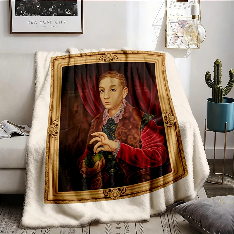 with Apple Painting Soft Blanket, Funny Grand Budapest Movie Hotel Graphic Comfy Blanket