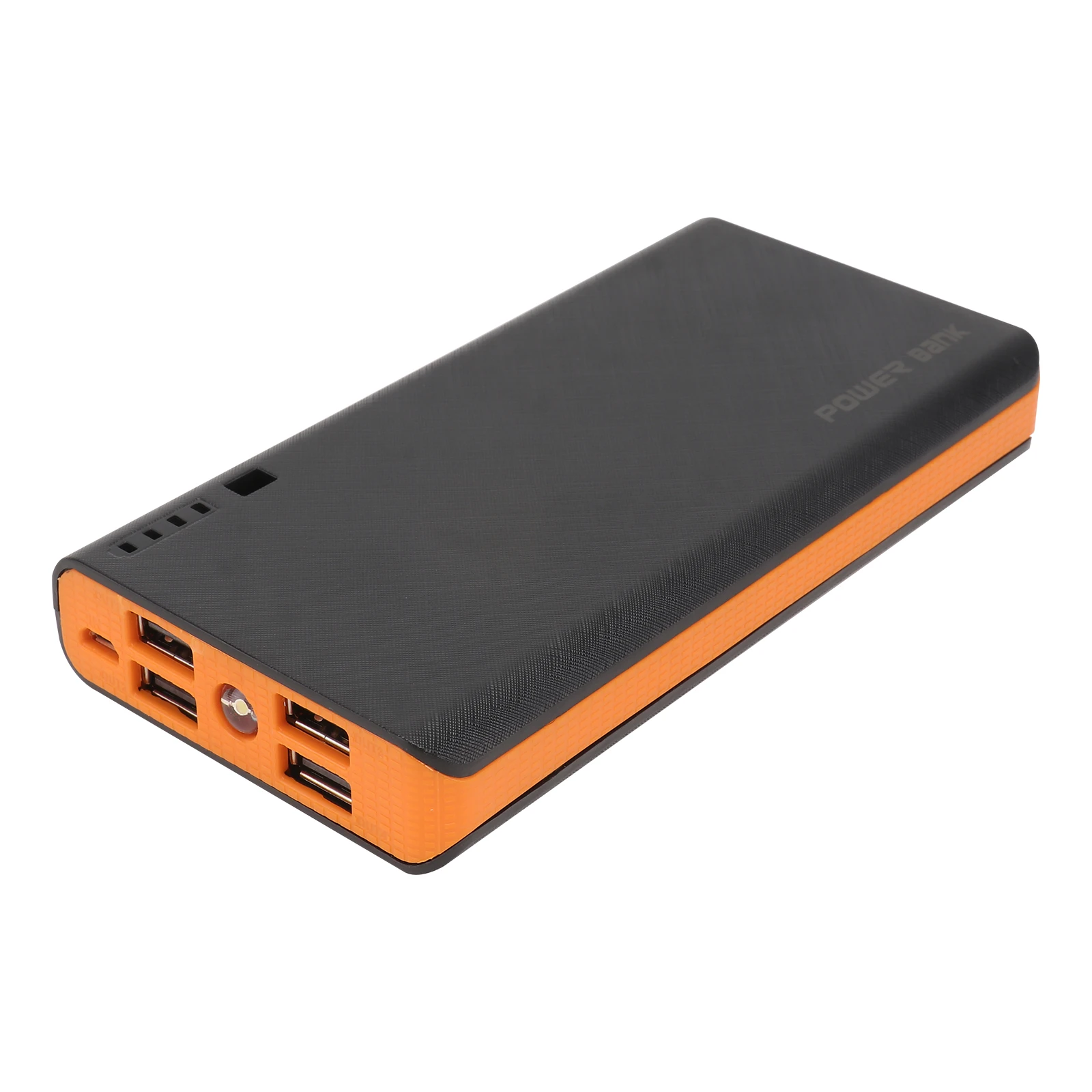 

Power Bank Case with PCB Board Mobile Power Housing Cover 4 USB Ports LED Light DIY Not Included