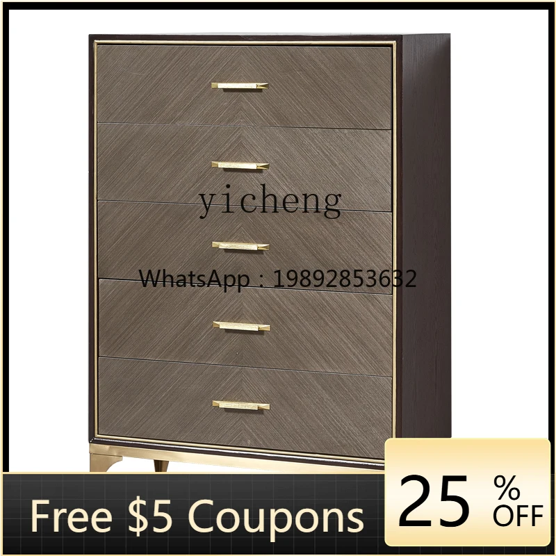 

ZZk Light Luxury Storage Hallway Modern Home Art Side Cabinet Solid Wood Drawer Wall Bedroom Curio Cabinet