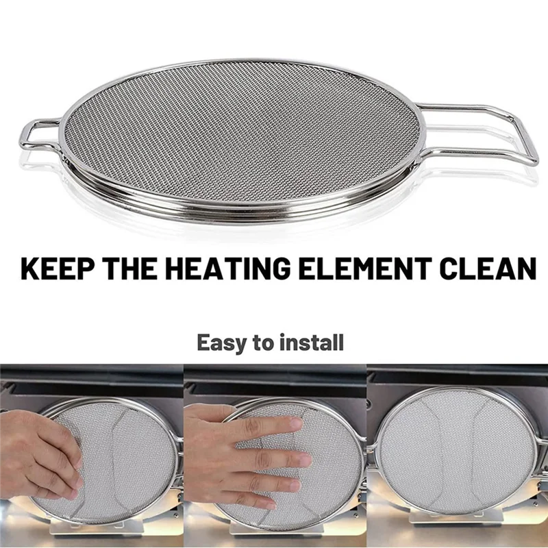 واقي رش من الفولاذ المقاوم للصدأ ، واقي آمن وقابل لإعادة الاستخدام لغسالة الصحون والشواية ، مناسب لـ Foodi IG600 IG601 IG651