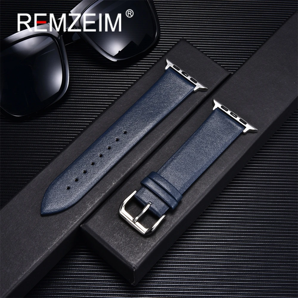 Ultradünnes PU-Leder-Armbanduhrarmband für Apple Watch 1–11 Ultra SE 3 2 1, weiches Ersatzarmband für IWatch 38–49 mm
