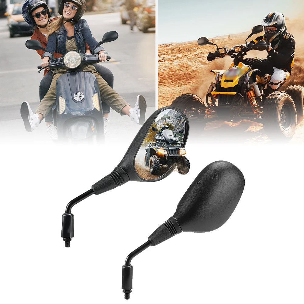 

Quad Motorcycle Mirrors 8MM 10MM Rear View Mirror ATV 250cc for sportsman for Can-am for Yamaha raptor 700 700R for CFMOTO