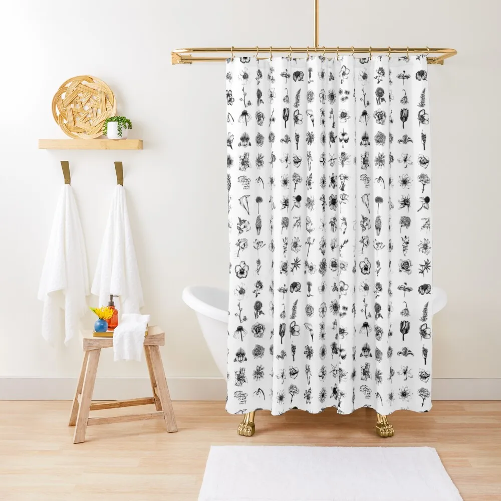 

100 Days, 100 Florals Shower Curtain Shower Bathroom Shower Bath For Bathroom Curtain