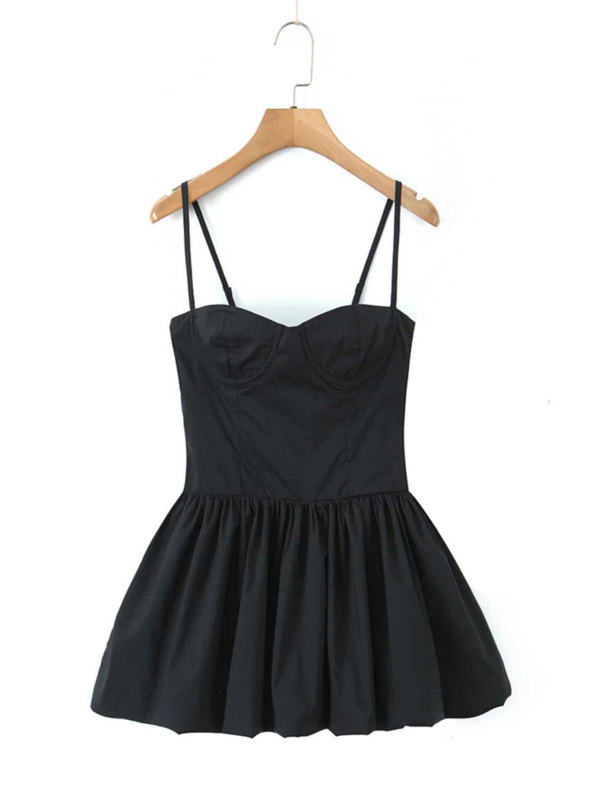 

Sexy A-Line Dress Strapless High Waist Tight Fit Polyester Fabric No Sleeve Spring Summer Autumn Wear for Young Women