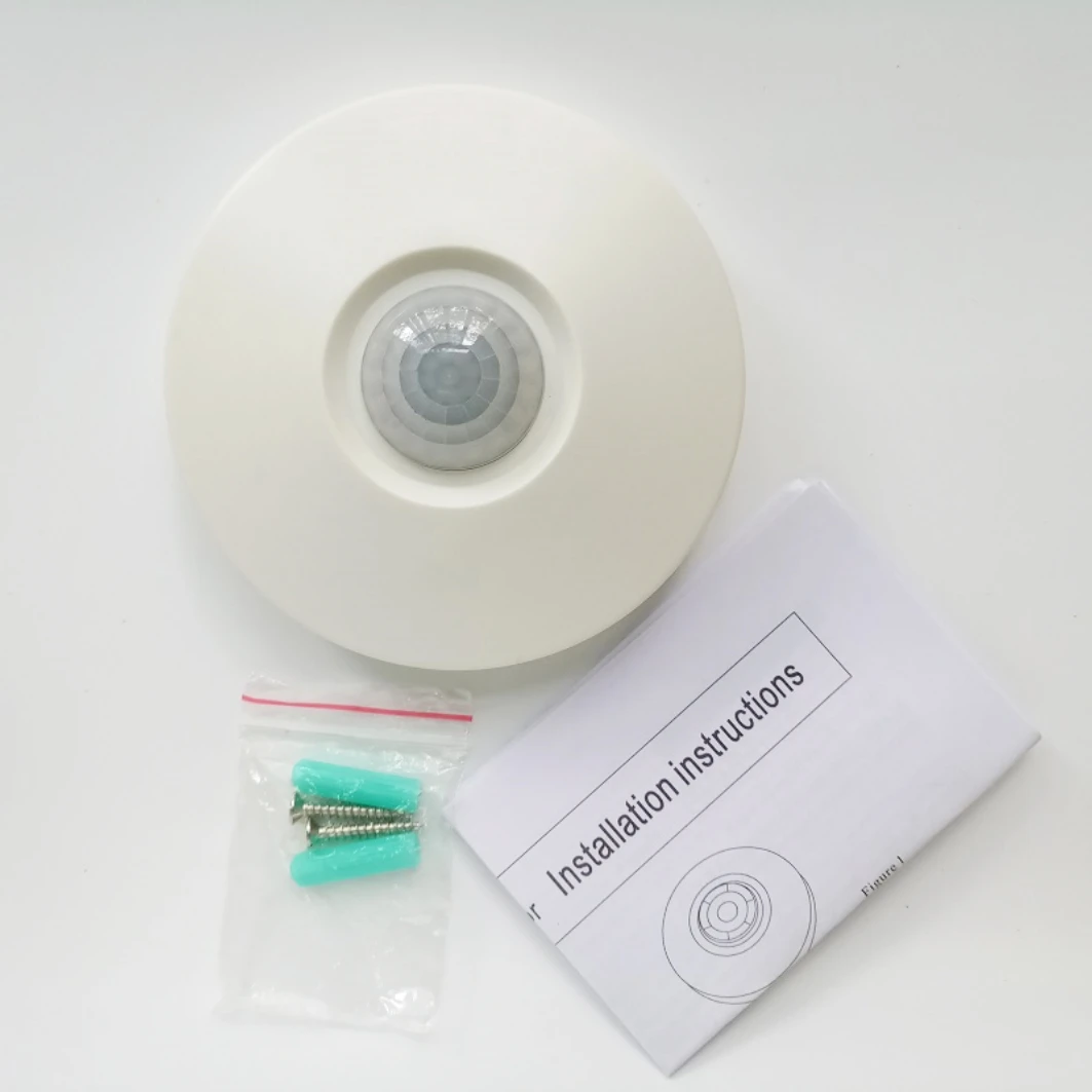 Indoor Wire Ceiling PIR Motion Sensor 360 Degree Infrared Detector High Sensitivity for Open Space Alarm Home Security System