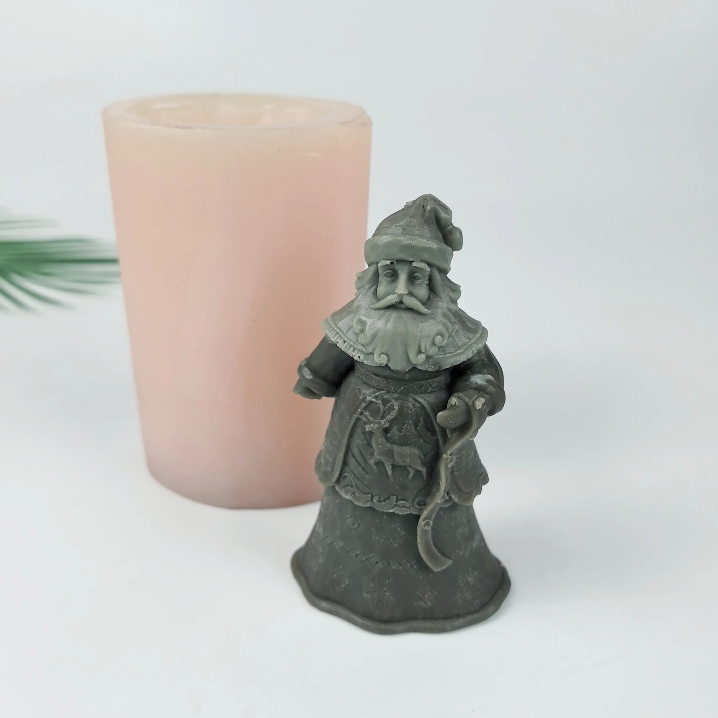

Christmas Candle Mold Santa Claus Reindeer Moulds Soap Molds Silicone 3D Wedding Birthday Clay Resin Mould