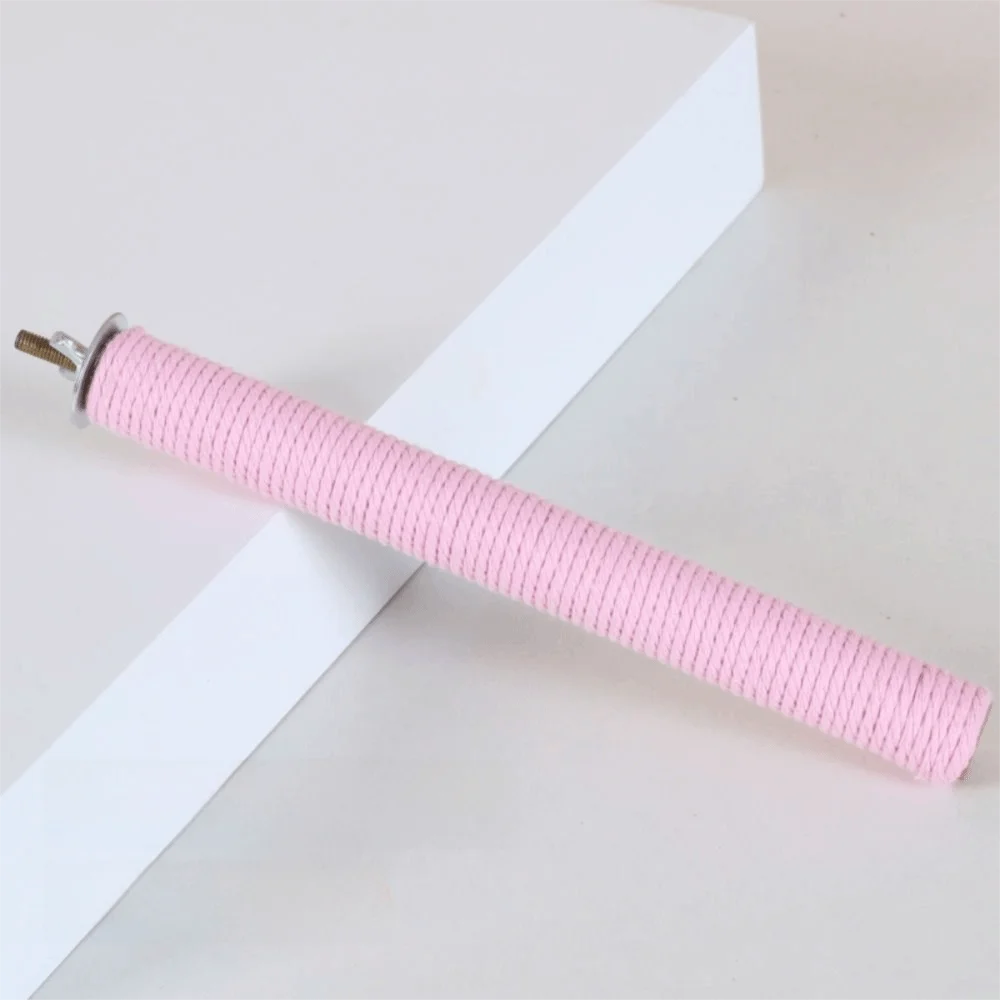 Comfortable Grip Parrot Standing Perch Cotton Rope Screw Fixation Bird Grinding Stand Non-slip Colorful