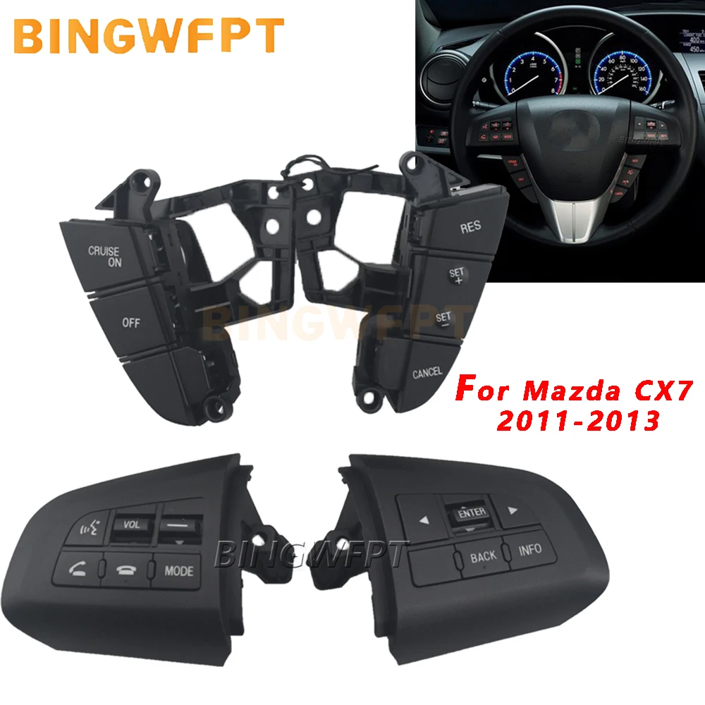 

Complete Set Bluetooth Cruise Control Steering Wheel Button For Mazda 3 2010 For Mazda CX5 CX-5 2012 CX-7 2011