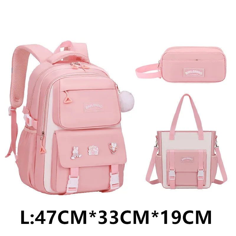 Children School bags set Girls Primary Backpack Kids school backpcak 3 pcs princess schoolbags kids mochilas escolar infantil