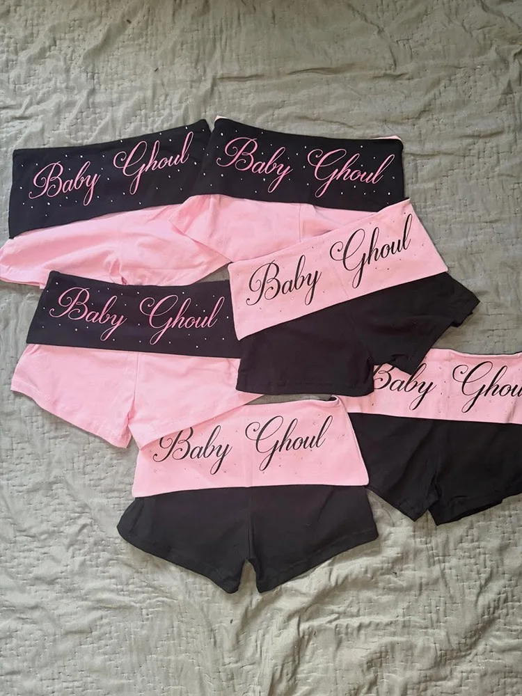 Summer 2026 Fashion Comfortable All-Match Print Girls Casual Shorts Sexy Women's Mid-Waist Hip-Lifting Polyester Bikini Shorts