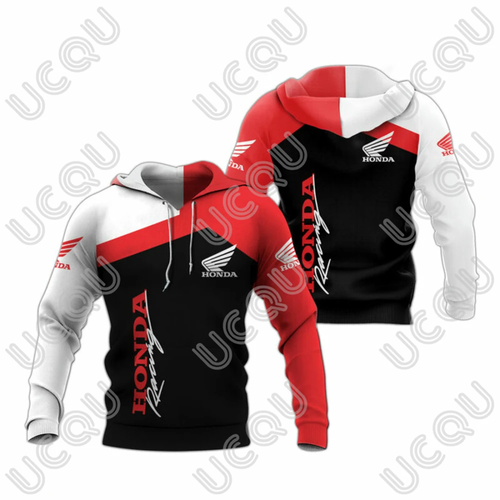 

Толстовка с капюшоном Honda, уличная мода, логотип Honda с 3D принтом, мужская толстовка с капюшоном, большой размер, спортивная одежда на открытом воздухе, гоночный костюм Honda