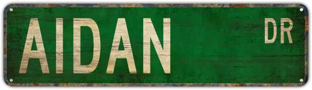 Street sign Aidan Aidan Sign Aidan Gift Aidan Lover Child Gift Wall Sign Vintage Classic Home Decor 16x4 Inches Metal Aluminum S