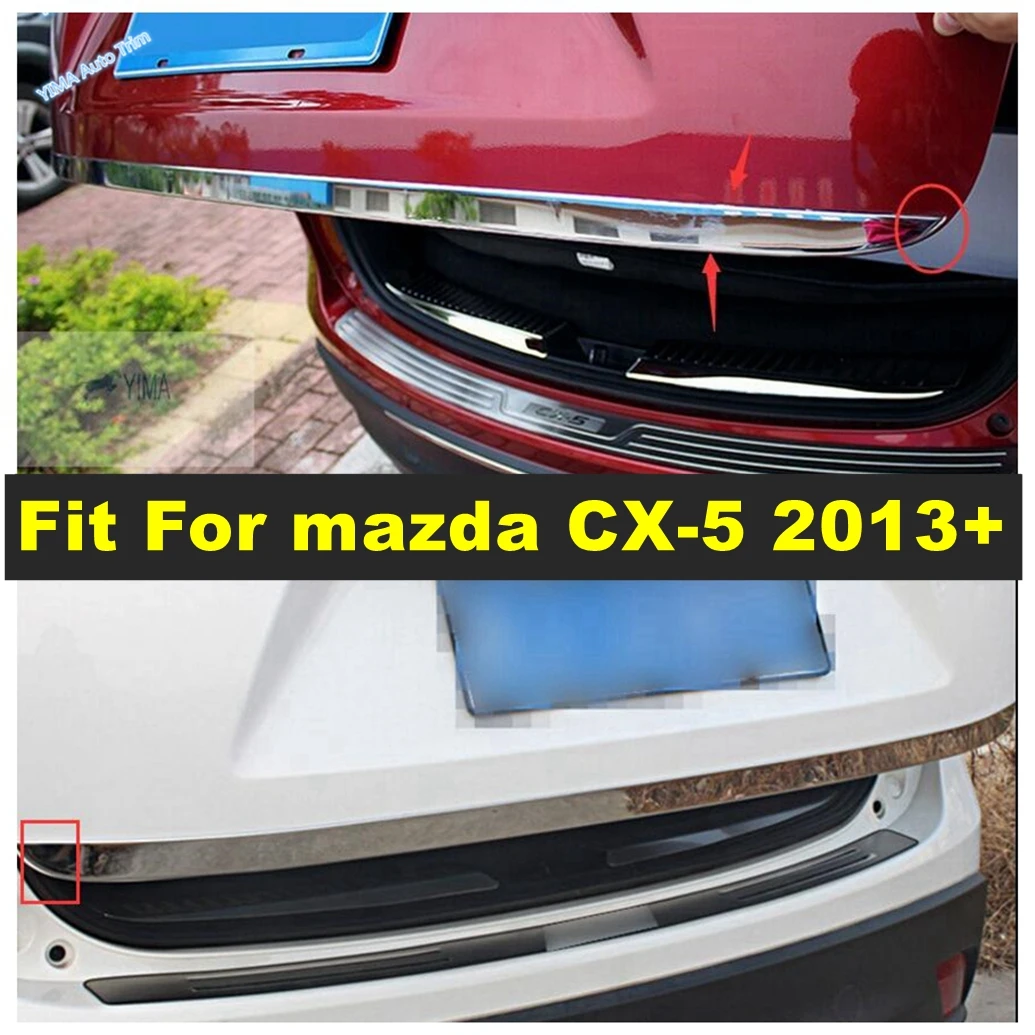 

Car Exterior Tail Gate Door Strip Cover Trim Rear Trunk Molding Bezel Sticker Garnish Accessories Fit For mazda CX-5 2013 - 2016