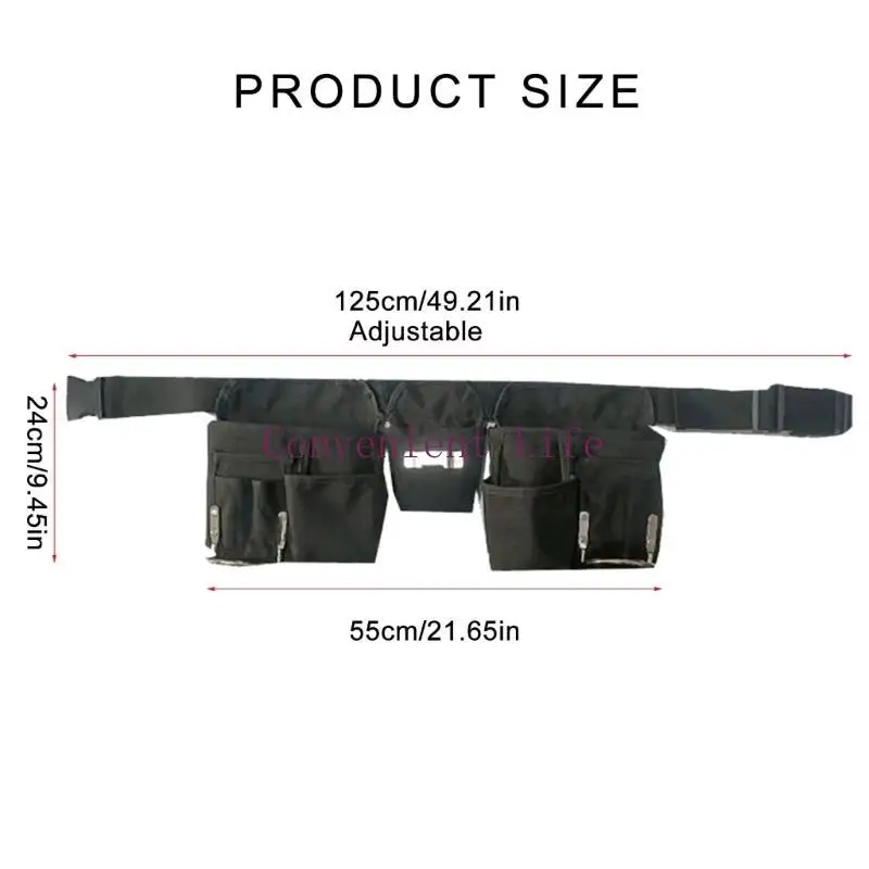 L1EE เอวเครื่องมือถุงผ้ากันเปื้อนจัดงานสวนเครื่องมือสวนพร้อมกระเป๋าจัดเก็บข้อมูล