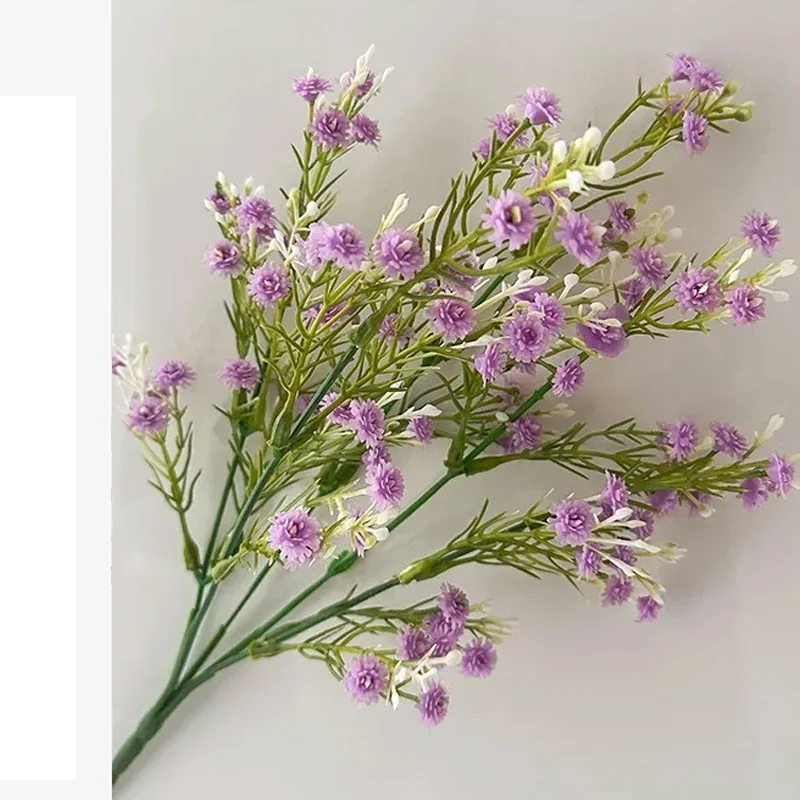 10 Stück Latex 5-Zweige Künstliche Schleierkraut-Blumen, Brautstrauß, Hochzeitsdekoration, Gypsophila-Blumen, Heimdekoration, Party-Blumen – Detail 3