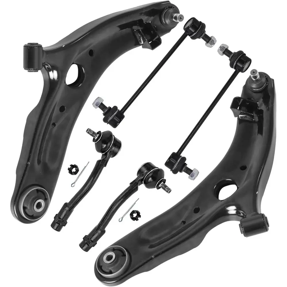 

6pc Suspension Kit for 2010-2013 Kia Soul, 2 Lower Control Arms with Ball Joints, 2 Sway Bar End Links, 2 Outer Tie Rods, Replac