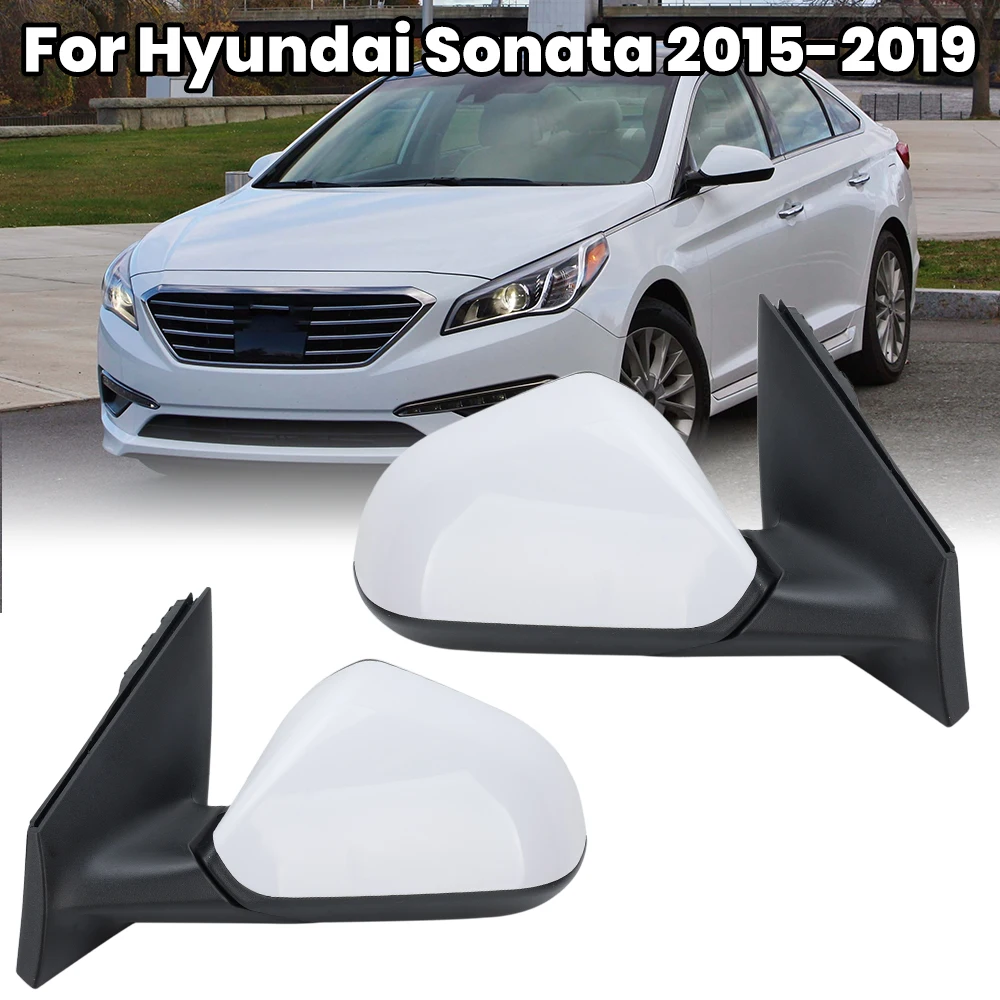 

5 Pins Rearview Mirror Assembly For Hyundai Sonata 9th Generation 2015 2016-2019 Primer White Heated Side Mirror Car Accessories