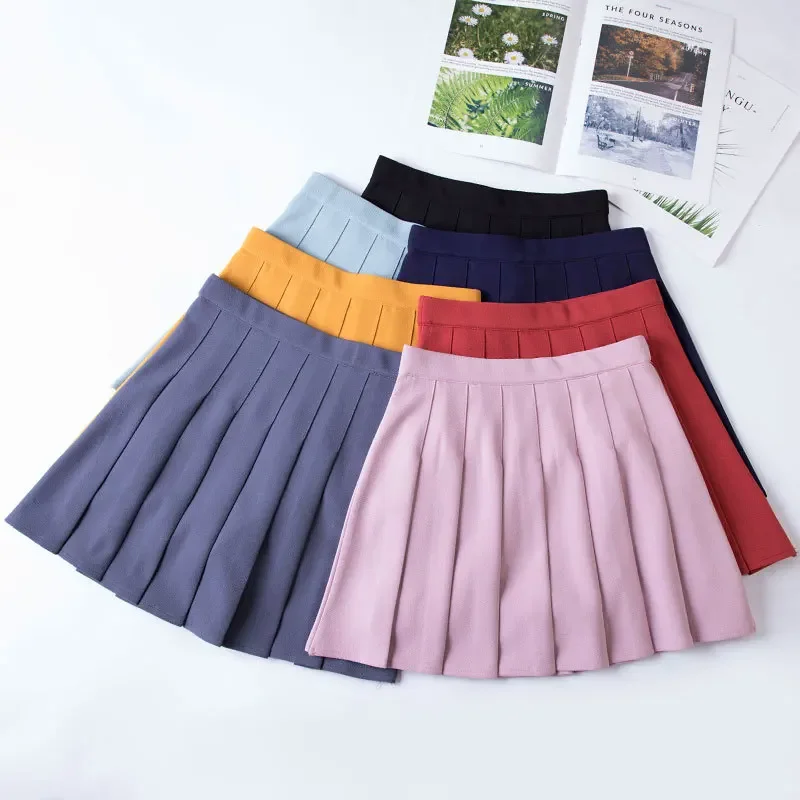 High Waist Chic Student Pleated Skirt Fashion Women Preppy Style Plaid Harajuku Uniforms Ladies Girls Dance