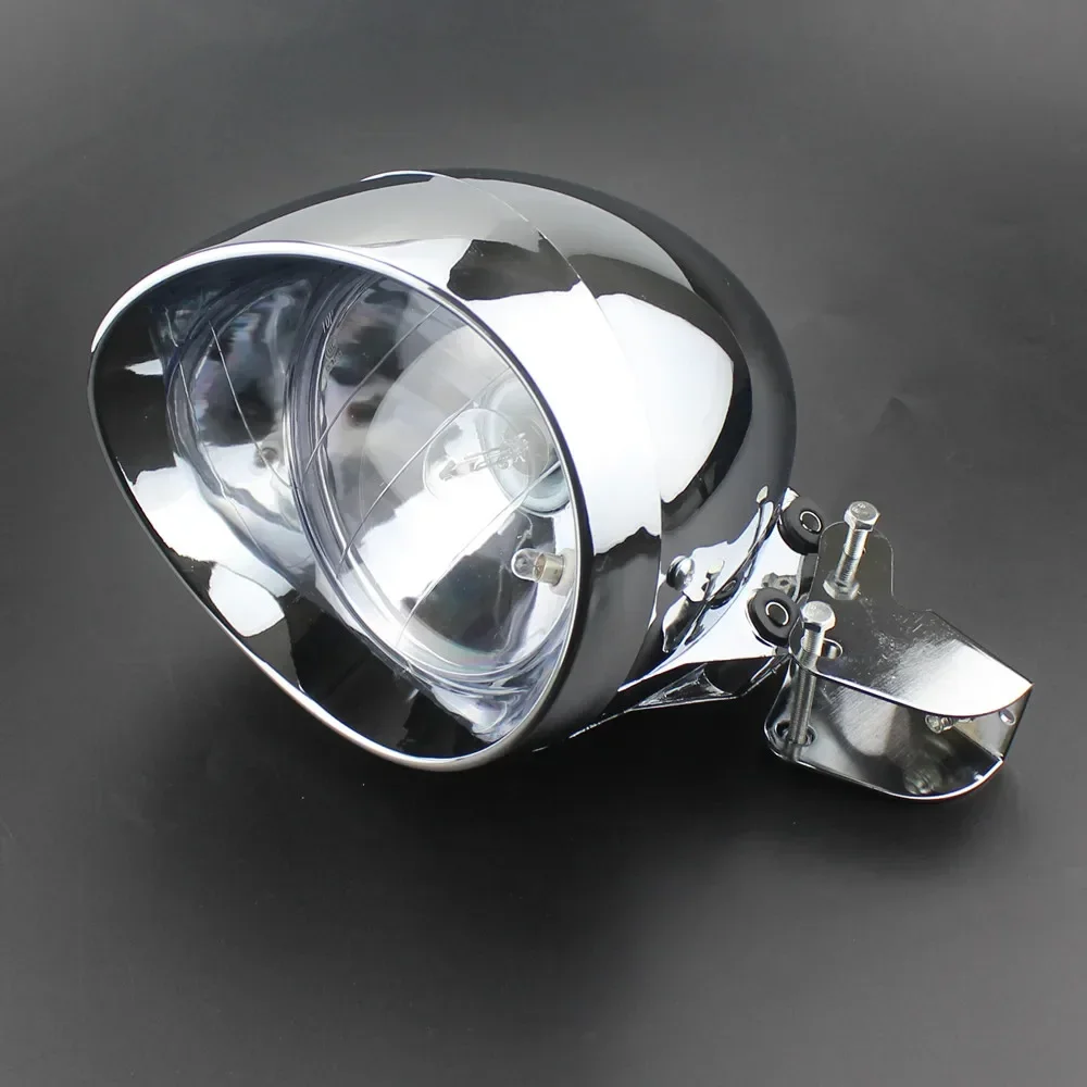 

Motorcycle Chrome 12V High Low Beam Headlight Headlamp Mount Bracket For Harley Honda Yamaha Kawasaki Suzuki