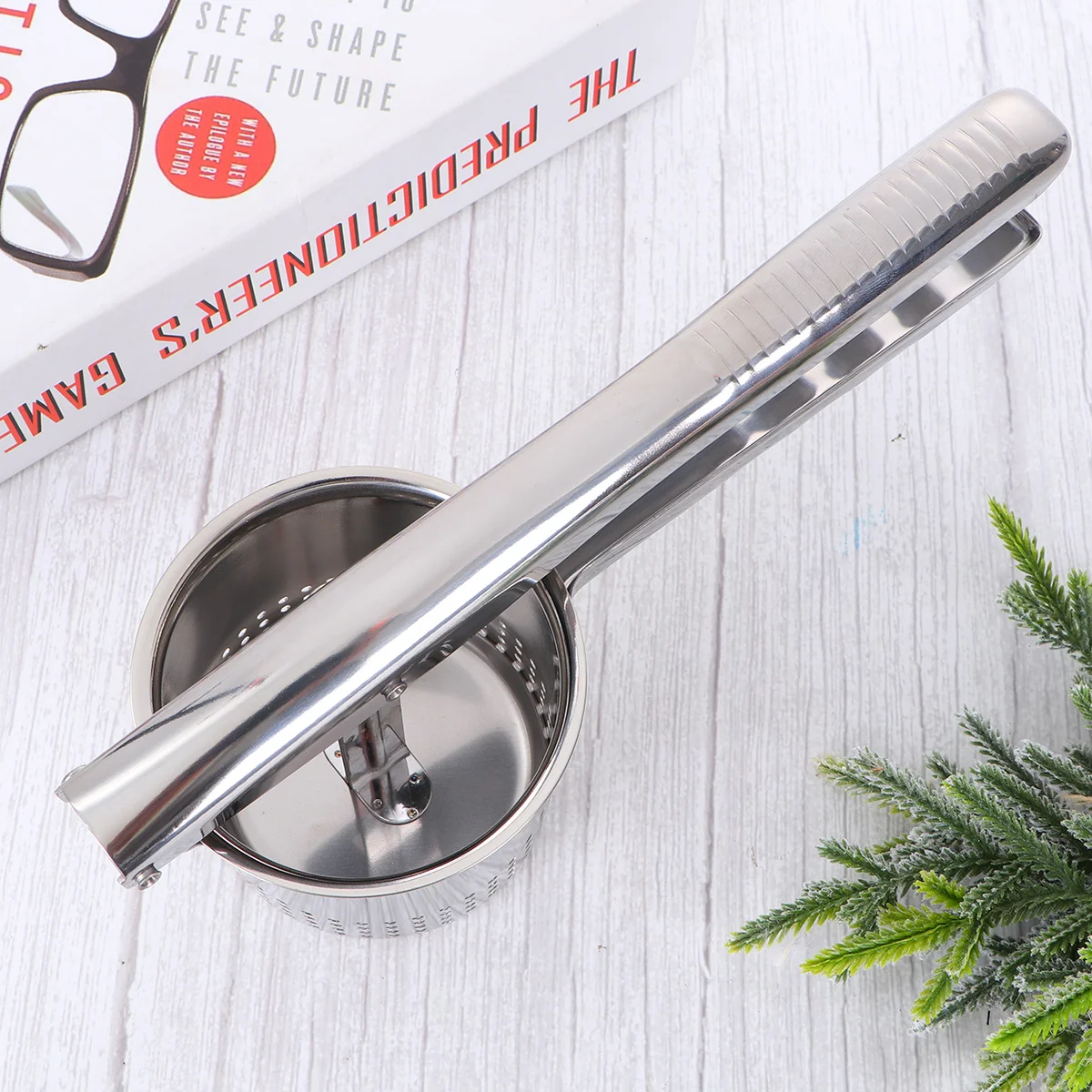 

Stainless Steel Potato Ricer Masher Lemon Squeezer Orange Juicer for Easy Grip Non Slip Comfortable Use Dishwasher Safe
