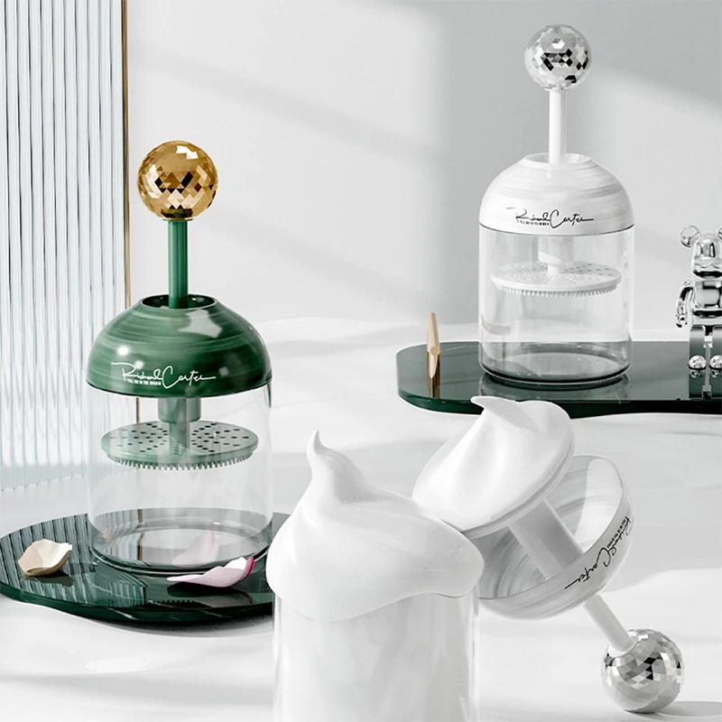 مع فرشاة السيليكون آلة رغوة فقاعة قطعة أثرية تنظيف وجهك غسل الوجه صانع رغوة منظف الوجه أداة صنع الفقاعات