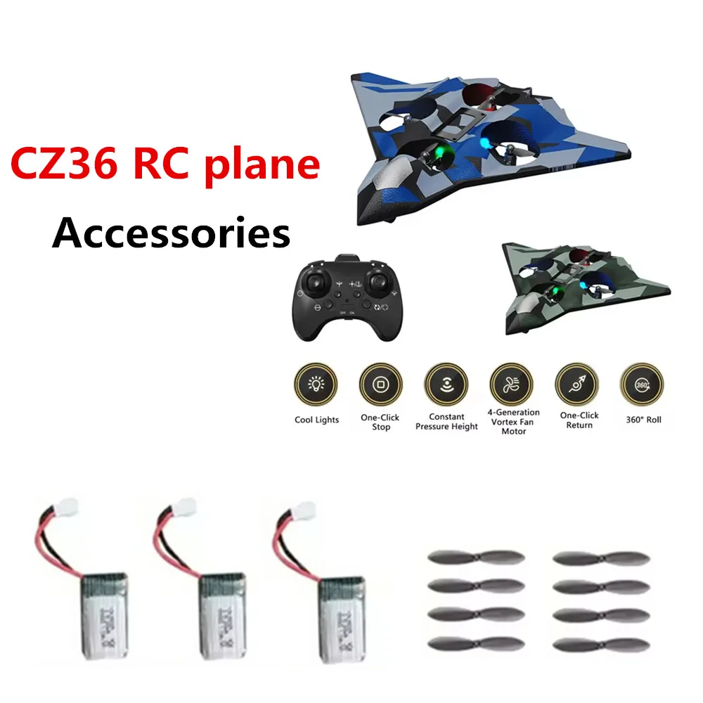

CZ36 RC Aircraft Battery / Propeller Blade / Charging Cable / Use For CZ36 RC plane Parts