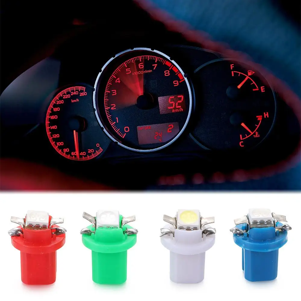 10Pcs B8.5D 509T B8.5 5050 Led 1 SMD T5 Lamp Car Gauge Speed Dash Bulb Dashboard instrument Light Wedge Interior Lamp